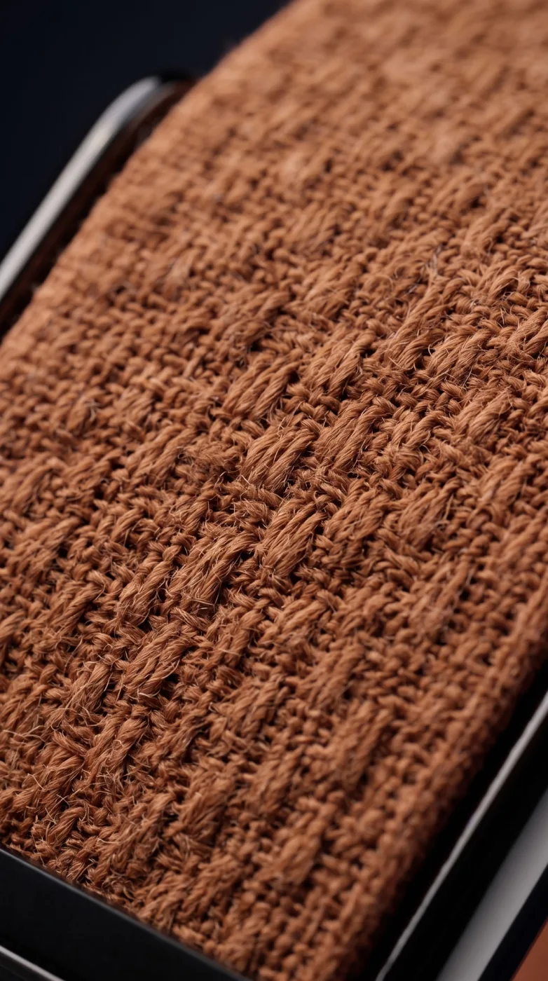 The woven texture of the strap, close